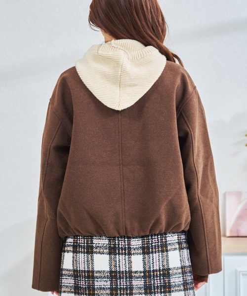 MISCH MASCH(ミッシュマッシュ)の「ZOZO限定 レイヤード風ブルゾン(ブルゾン・レディース・グレー/ブラウン・フリ-)」の13枚目の写真