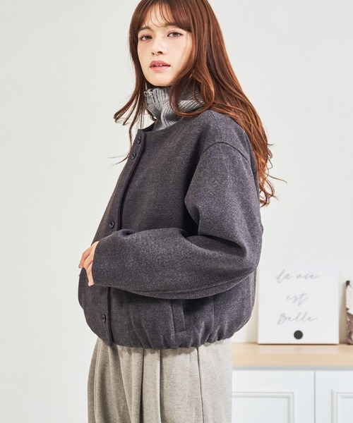 MISCH MASCH(ミッシュマッシュ)の「ZOZO限定 レイヤード風ブルゾン(ブルゾン・レディース・グレー/ブラウン・フリ-)」の19枚目の写真