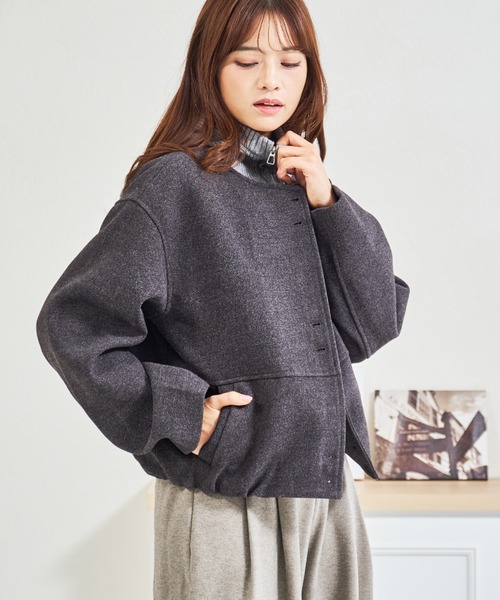 MISCH MASCH(ミッシュマッシュ)の「ZOZO限定 レイヤード風ブルゾン(ブルゾン・レディース・グレー/ブラウン・フリ-)」の20枚目の写真