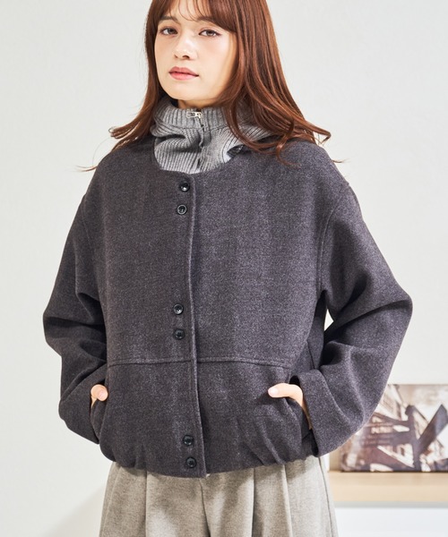 MISCH MASCH(ミッシュマッシュ)の「ZOZO限定 レイヤード風ブルゾン(ブルゾン・レディース・グレー/ブラウン・フリ-)」の21枚目の写真