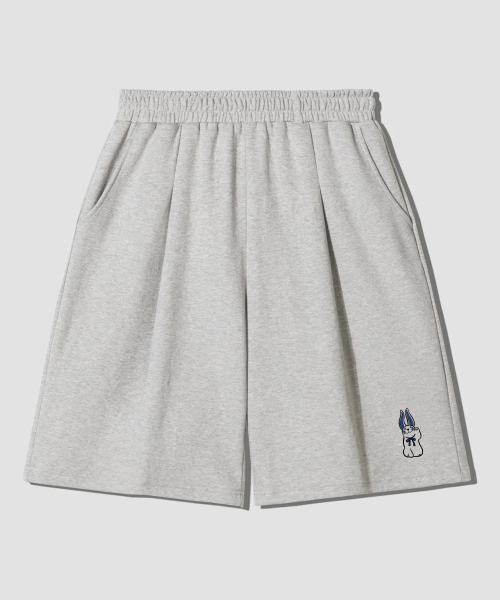 GRANFINNY(グランフィニ)の「ラビットワンタックバミューダショートパンツ-メランジ(その他パンツ・レディース・グレー・SMALL/LARGE)」の1枚目の写真