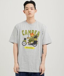 モトキャンプ 半袖Tシャツ グレー