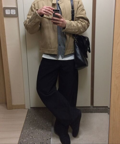 WEDNESDAY OASIS（ウェンズデーオアシス）の「クロップクルーネックニットカーディガン_GRAY(WC25-KN63)（カーディガン/ボレロ・メンズ・グレー・MEDIUM/LARGE）」の5枚目の写真