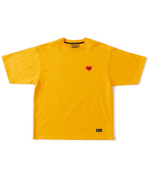 FAT(エフエイティー)の「HEARTee(Tシャツ/カットソー・メンズ・ブラック/ホワイト/イエロー・TITCH(M)/JUMBO(XXL)/FAT(XL)/SKINNY(L))」の1枚目の写真