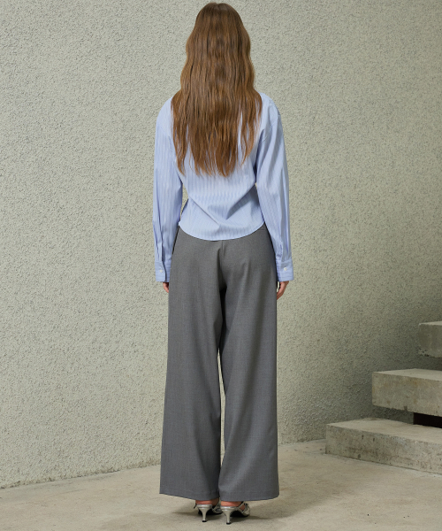 ARI(アリ)の「TOMO WIDE SLACKS / CHARCOAL(スラックス・レディース・チャコール・SMALL)」の4枚目の写真