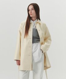 LEVAR（レバー）の「Faux Leather Half Trench Coat - Butter（ライダースジャケット）」
