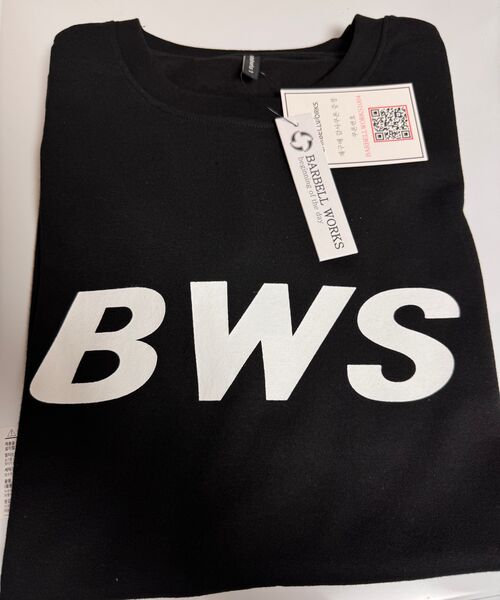 BARBELLWORKS（バーベルワークス）の「2025 BWS W/B オーバーサイズ（Tシャツ/カットソー・メンズ・ホワイト/ブラック・LARGE/X-LARGE/SMALL/MEDIUM）」の6枚目の写真