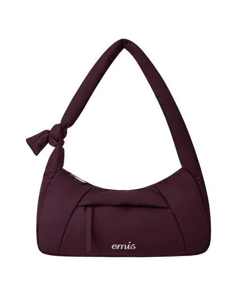 EMIS(イミス)の「PADDED ZIP POCKET SHOULDER BAG(ショルダーバッグ・レディース・バーガンディー/ベージュ/ブラック/ブルー・FREE)」の4枚目の写真