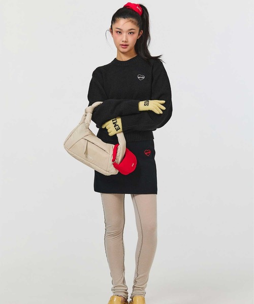 EMIS(イミス)の「PADDED ZIP POCKET SHOULDER BAG(ショルダーバッグ・レディース・バーガンディー/ベージュ/ブラック/ブルー・FREE)」の6枚目の写真