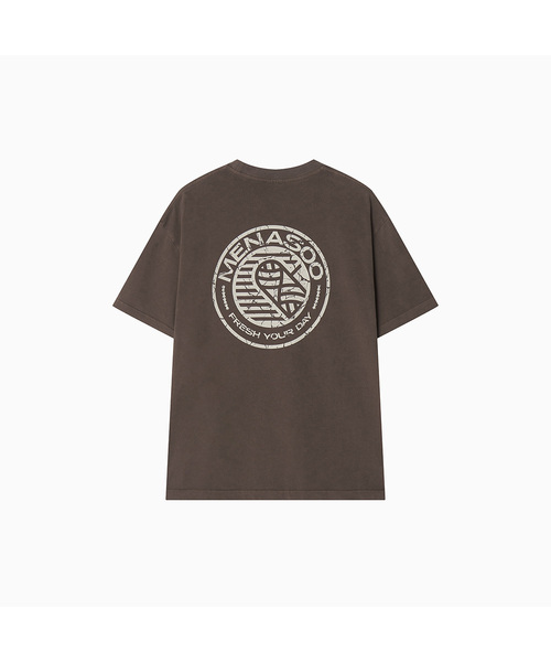 MENASOO(ミナス)の「275g Heavy Cotton Circle Hearttrack Pigment T Shirt_Brown(Tシャツ/カットソー・レディース・ブラウン・SMALL/MEDIUM)」の1枚目の写真