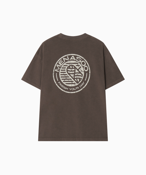 MENASOO(ミナス)の「275g Heavy Cotton Circle Hearttrack Pigment T Shirt_Brown(Tシャツ/カットソー・レディース・ブラウン・SMALL/MEDIUM)」の8枚目の写真