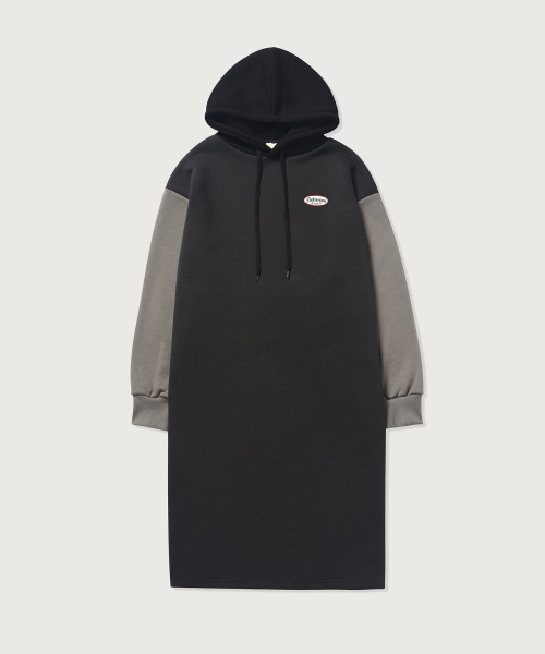 Between A and B（ビトウィーンエイアンドビー）の「フードロングジャージ裏起毛ワンピース[チャコール]（ワンピース・レディース・チャコール・FREE）」の7枚目の写真