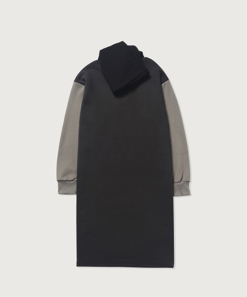 Between A and B（ビトウィーンエイアンドビー）の「フードロングジャージ裏起毛ワンピース[チャコール]（ワンピース・レディース・チャコール・FREE）」の8枚目の写真