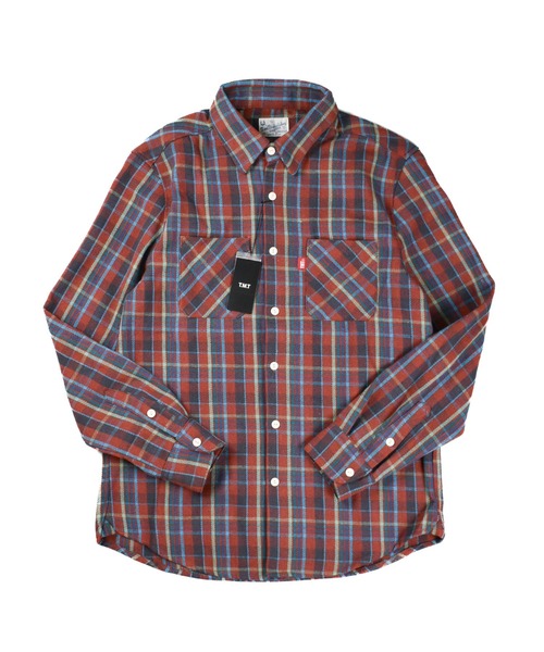 TMT（ティーエムティー）の「【TMT/ティーエムティー】Heavy Flannel Check Shirts（シャツ/ブラウス・メンズ・ピンク/ブラウン・X-LARGE/MEDIUM）」の2枚目の写真