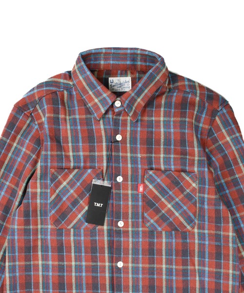 TMT（ティーエムティー）の「【TMT/ティーエムティー】Heavy Flannel Check Shirts（シャツ/ブラウス・メンズ・ピンク/ブラウン・X-LARGE/MEDIUM）」の9枚目の写真