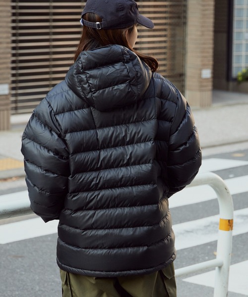 Liberaiders（リベレイダース）の「Liberaiders/リベレイダース DOWN HALF ZIP HOODIE ブランドロゴ アノラックダウンジャケット（ダウンジャケット/コート・メンズ・ブラック・M/L/XL）」の8枚目の写真