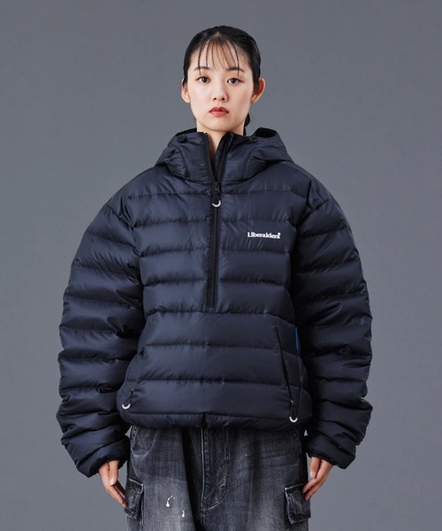 Liberaiders（リベレイダース）の「Liberaiders/リベレイダース DOWN HALF ZIP HOODIE ブランドロゴ アノラックダウンジャケット（ダウンジャケット/コート・メンズ・ブラック・M/L/XL）」の19枚目の写真
