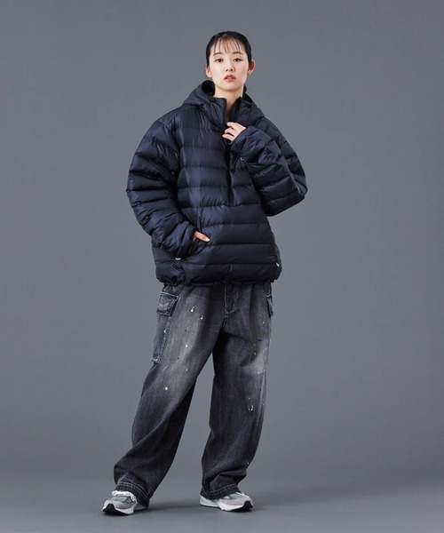 Liberaiders/リベレイダース DOWN HALF ZIP HOODIE ブランドロゴ