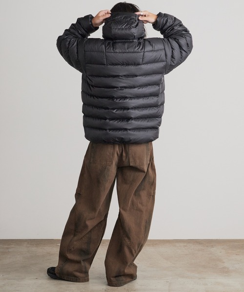 Liberaiders（リベレイダース）の「Liberaiders/リベレイダース DOWN HALF ZIP HOODIE ブランドロゴ アノラックダウンジャケット（ダウンジャケット/コート・メンズ・ブラック・M/L/XL）」の18枚目の写真