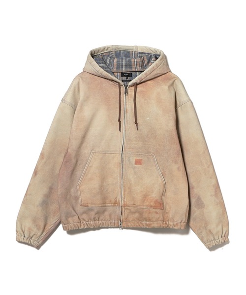 BEAMS(ビームス)の「モック プリント フーディ(ブルゾン・メンズ・ベージュ/インディゴブルー・M/S/XL/L)」の2枚目の写真