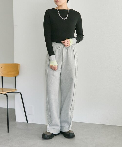 ear PAPILLONNER(イアパピヨネ)の「リブ袖メロウカットソー【SUM1 STYLE】(Tシャツ/カットソー・レディース・ブラック/オレンジ/ホワイト・FREE)」の21枚目の写真