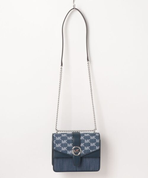 MICHAEL KORS(マイケルコース)の「GREENWICH フラップ クロスボディ スモール - MKシグネチャー(ショルダーバッグ・レディース・ネイビー・FREE)」の1枚目の写真