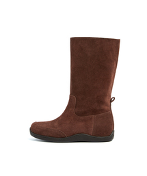 Suede Keen 0005-1. Rubber Sole Mid-Leg Boots - 2colors