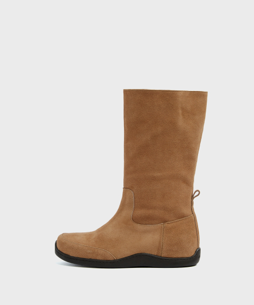 FOGGY MOODY(ポギムディ)の「Suede Keen 0005-1. Rubber Sole Mid-Leg Boots - 2colors(ブーツ・レディース・ダークブラウン/キャメル・22.5cm/23cm/23.5cm/24cm/24.5cm/25cm)」の3枚目の写真