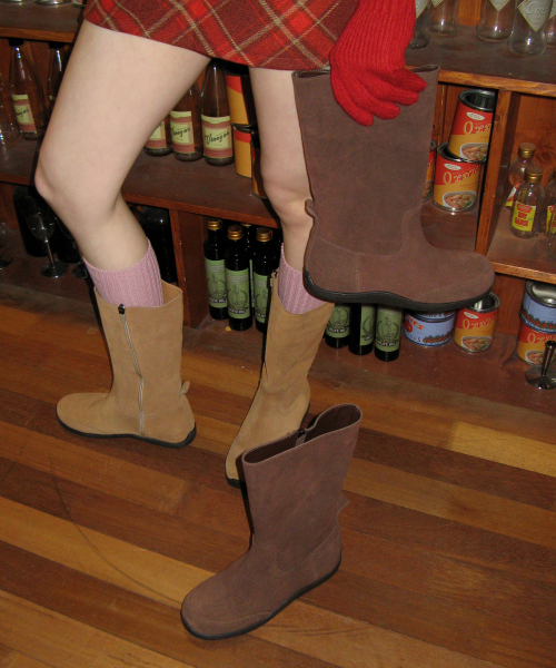 FOGGY MOODY(ポギムディ)の「Suede Keen 0005-1. Rubber Sole Mid-Leg Boots - 2colors(ブーツ・レディース・ダークブラウン/キャメル・22.5cm/23cm/23.5cm/24cm/24.5cm/25cm)」の6枚目の写真