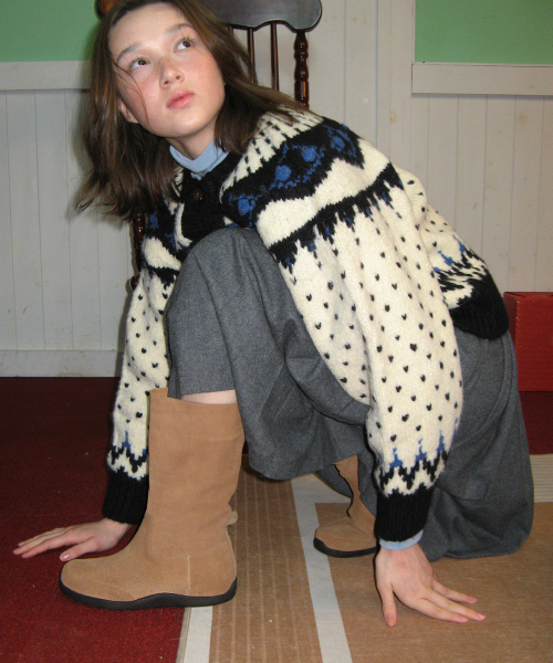 FOGGY MOODY(ポギムディ)の「Suede Keen 0005-1. Rubber Sole Mid-Leg Boots - 2colors(ブーツ・レディース・ダークブラウン/キャメル・22.5cm/23cm/23.5cm/24cm/24.5cm/25cm)」の8枚目の写真