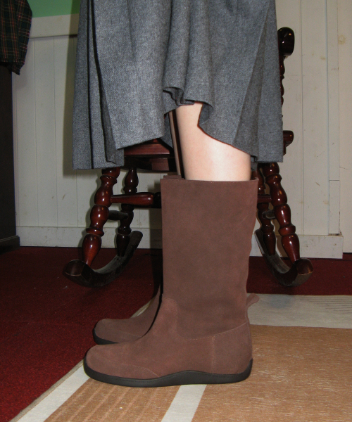 FOGGY MOODY(ポギムディ)の「Suede Keen 0005-1. Rubber Sole Mid-Leg Boots - 2colors(ブーツ・レディース・ダークブラウン/キャメル・22.5cm/23cm/23.5cm/24cm/24.5cm/25cm)」の11枚目の写真