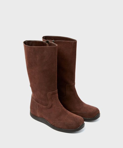 FOGGY MOODY(ポギムディ)の「Suede Keen 0005-1. Rubber Sole Mid-Leg Boots - 2colors(ブーツ・レディース・ダークブラウン/キャメル・22.5cm/23cm/23.5cm/24cm/24.5cm/25cm)」の13枚目の写真