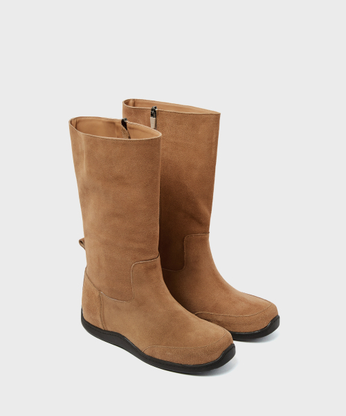 FOGGY MOODY(ポギムディ)の「Suede Keen 0005-1. Rubber Sole Mid-Leg Boots - 2colors(ブーツ・レディース・ダークブラウン/キャメル・22.5cm/23cm/23.5cm/24cm/24.5cm/25cm)」の14枚目の写真