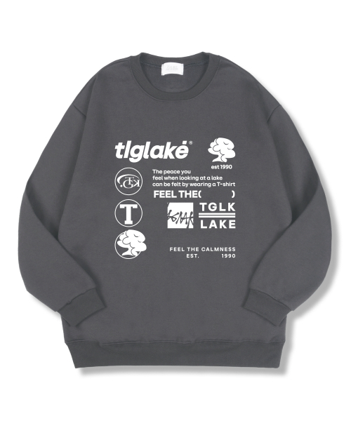 TI.GLAKE(ティーグレイク)の「エレメンツ オーバーサイズ 特殊裏毛 スウェット Tシャツ ダークグレー(スウェット・レディース・その他・MEDIUM/LARGE/X-LARGE/XX-LARGE)」の1枚目の写真