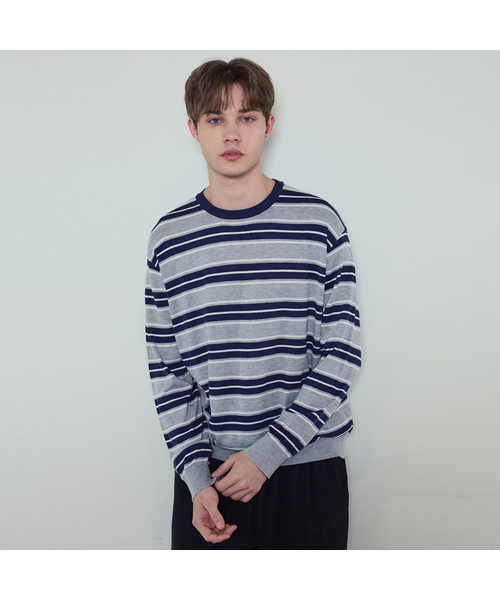 セール】オールウェイズハウルストライプニット_2カラー(WC25-KN07