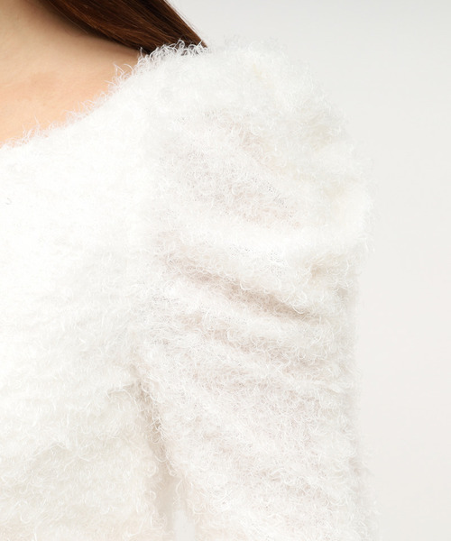 ROYAL PARTY（ロイヤルパーティー）の「カールボア長袖ペプラムトップス（シャツ/ブラウス・レディース・オフホワイト/ベージュ/ブラック・FREE）」の10枚目の写真