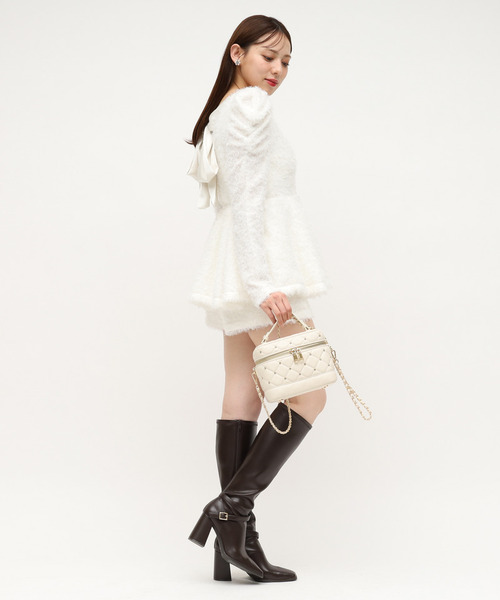 ROYAL PARTY（ロイヤルパーティー）の「カールボア長袖ペプラムトップス（シャツ/ブラウス・レディース・オフホワイト/ベージュ/ブラック・FREE）」の13枚目の写真