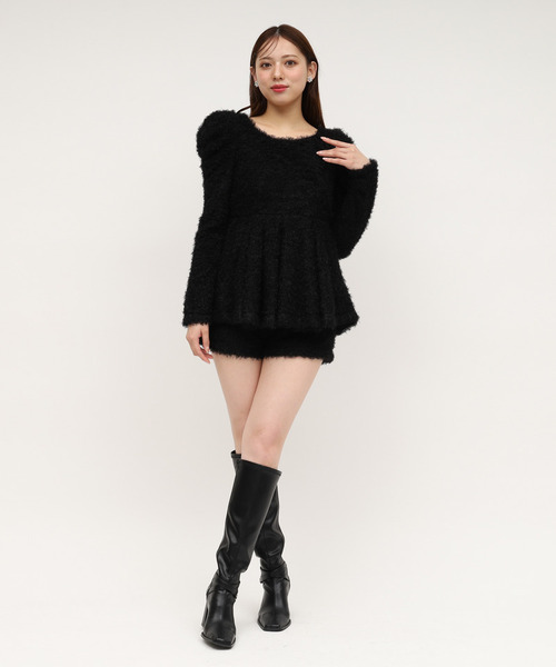 ROYAL PARTY（ロイヤルパーティー）の「カールボア長袖ペプラムトップス（シャツ/ブラウス・レディース・オフホワイト/ベージュ/ブラック・FREE）」の14枚目の写真