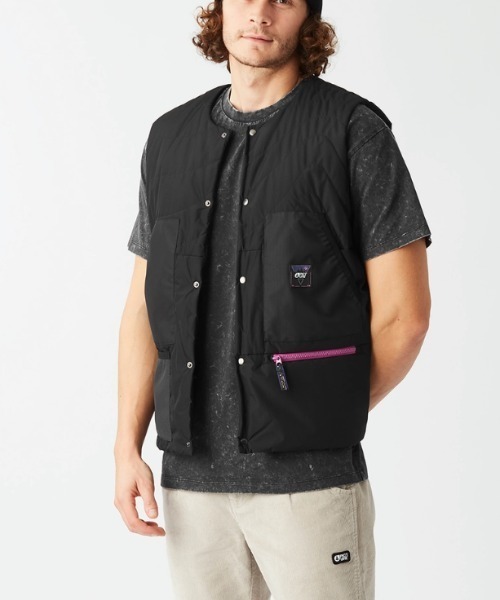 PICTURE ORGANIC CLOTHING（ピクチャーオーガニッククロージング）の「【PICTURE/ピクチャー】PMBTON 3IN1 JKT　ボアフリース　ベスト（ブルゾン・メンズ・ブラック・MEDIUM/LARGE）」の3枚目の写真
