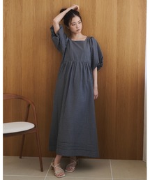 moi tytto（モイテュット）の「２wayパフワンピース/前後リバーシブルで着用可能/低身長さん向けSサイズあり◎（ワンピース）」