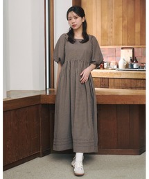 moi tytto（モイテュット）の「２wayパフワンピース/前後リバーシブルで着用可能/低身長さん向けSサイズあり◎（ワンピース）」