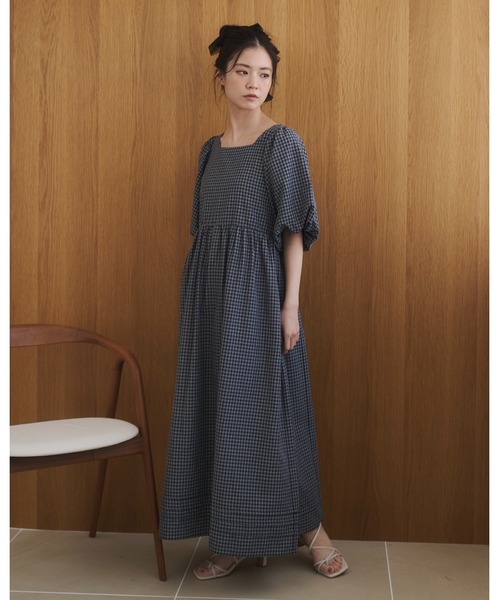 moi tytto(モイテュット)の「2wayパフワンピース/前後リバーシブルで着用可能/低身長さん向けSサイズあり◎(ワンピース・レディース・ナチュラル/ブラック系その他/ブラック/ブラウン/ベージュ・FREE/SMALL)」の19枚目の写真