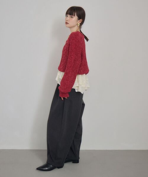 kivi（キヴィ）の「ヘリンボーンカーブパンツ（その他パンツ・レディース・チャコールグレー/ブラウン/ライトグレー・FREE）」の11枚目の写真