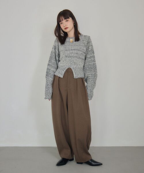 kivi（キヴィ）の「ヘリンボーンカーブパンツ（その他パンツ・レディース・チャコールグレー/ブラウン/ライトグレー・FREE）」の14枚目の写真