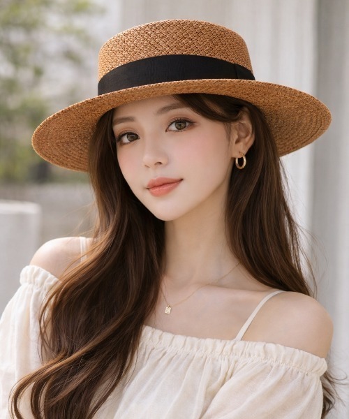 セール】【26年春夏新作】リボン 麦わらカンカン帽（ハット）｜pyornim
