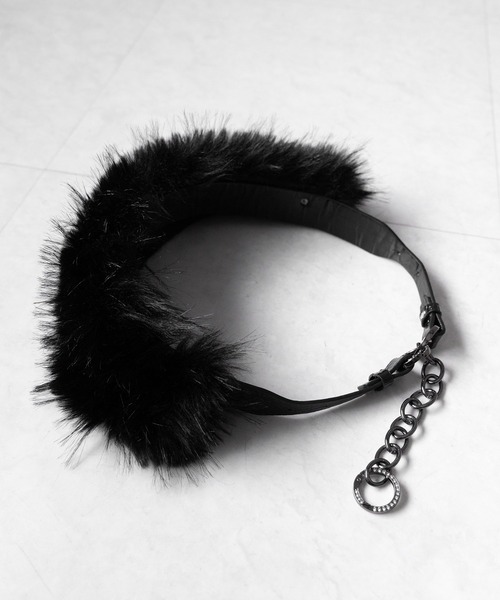 me+em select(ミームセレクト)の「ボリュームフェイクファーベルト / volume fake fur belt(ベルト・レディース・ブラック・FREE)」の22枚目の写真