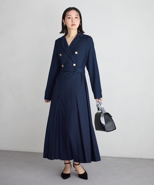 Andemiu(アンデミュウ)の「トレンチ風キンボタンワンピース644033(ワンピース・レディース・ベージュ/ネイビー/ライトグリーン・FREE)」の8枚目の写真