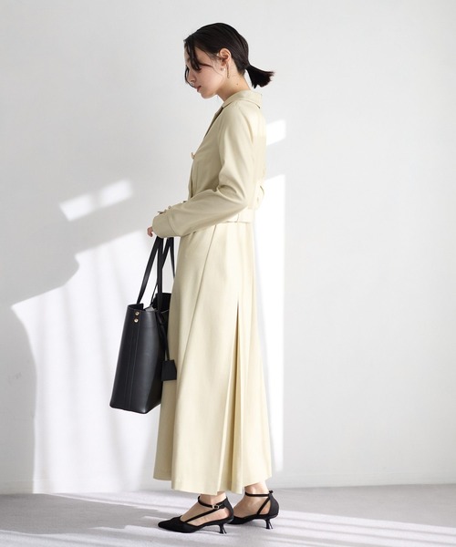 Andemiu(アンデミュウ)の「トレンチ風キンボタンワンピース644033(ワンピース・レディース・ベージュ/ネイビー/ライトグリーン・FREE)」の12枚目の写真