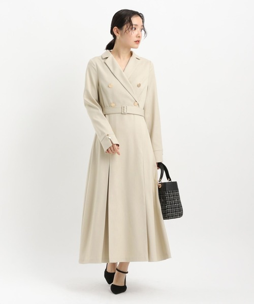 Andemiu(アンデミュウ)の「トレンチ風キンボタンワンピース644033(ワンピース・レディース・ベージュ/ネイビー/ライトグリーン・FREE)」の15枚目の写真