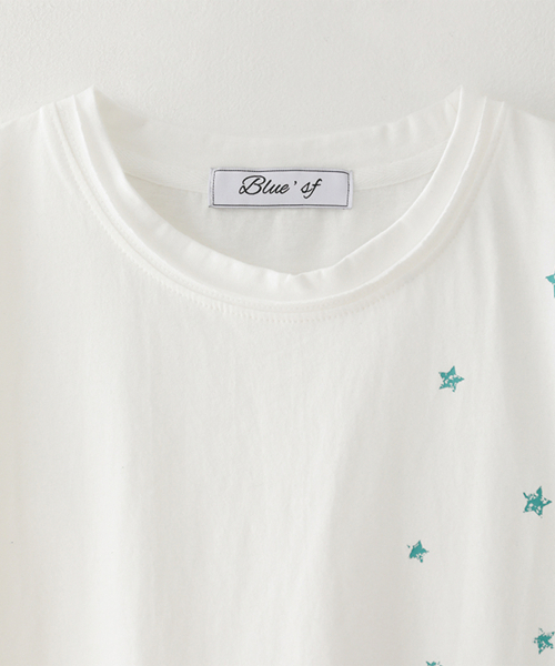 BLUESUNFLOWER（ブルーサンフラワー）の「ヴィンテージ90sスタークロップ半袖Tシャツ[ホワイト]（Tシャツ/カットソー・レディース・その他・MEDIUM/LARGE）」の3枚目の写真